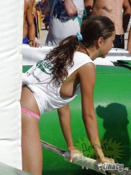 Descuido de una deportista